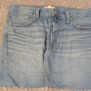 Madewell A-Line Denim Skirt - Light Blue